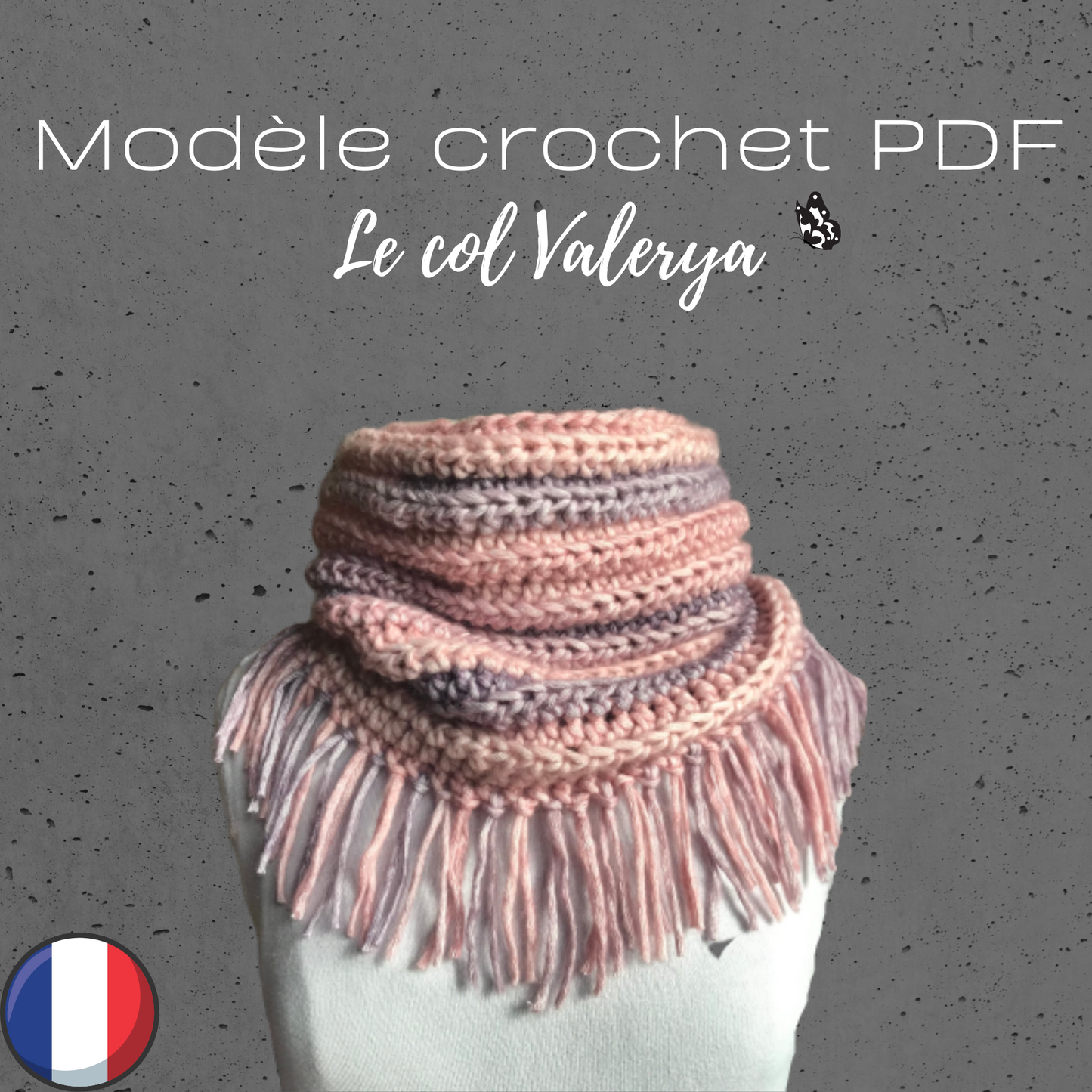 Patron PDF Crochet - Le col Valerya -